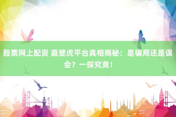 股票网上配资 赢壁虎平台真相揭秘：是骗局还是误会？一探究竟！