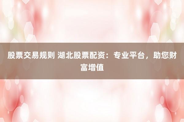 股票交易规则 湖北股票配资：专业平台，助您财富增值