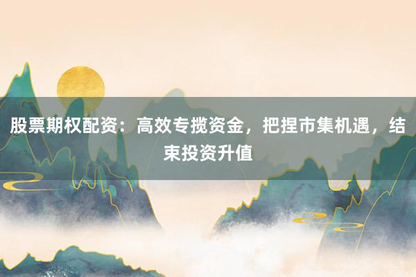 股票期权配资：高效专揽资金，把捏市集机遇，结束投资升值