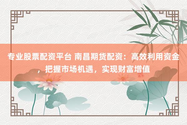 专业股票配资平台 南昌期货配资：高效利用资金，把握市场机遇，实现财富增值